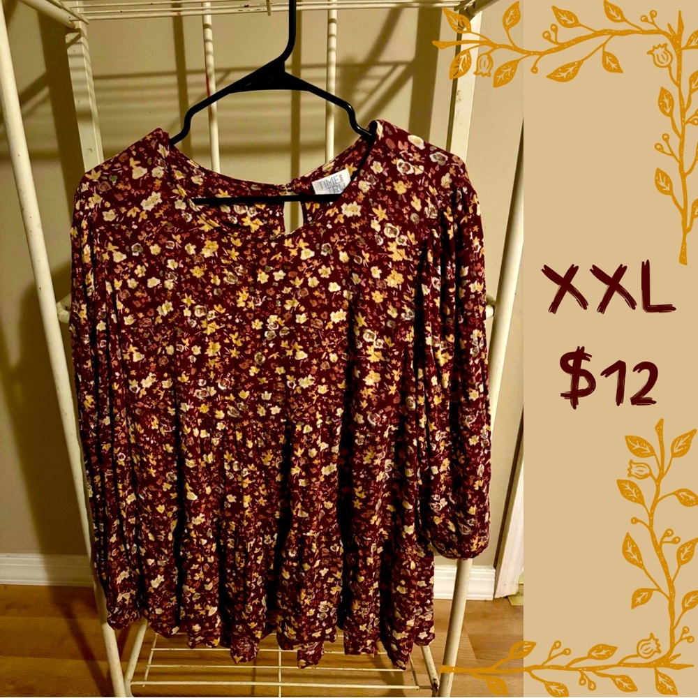 XXL (20) Time and Tru Babydoll Blouse